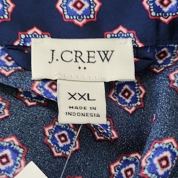 J. Crew Factory Navy Blue Print Pajama Top NWT - Picture 11 of 12